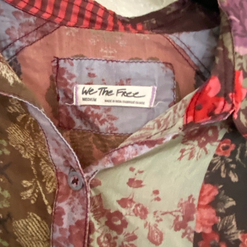 Free People Floral Patchwork Shirt - Picture 8 of 8